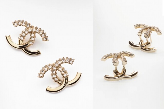 Chanel 耳環推介：水晶金屬耳環 $4,900