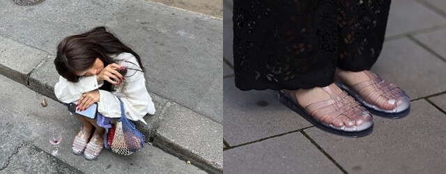 塑膠涼鞋成今季大熱鞋款，Lisa、Gigi Hadid 都在穿！要如何搭配服飾才能穿出優雅感？