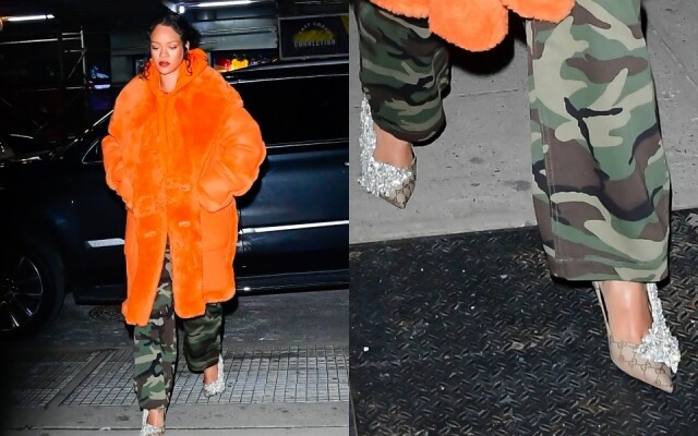 Rihanna 作 oversized street style 打扮