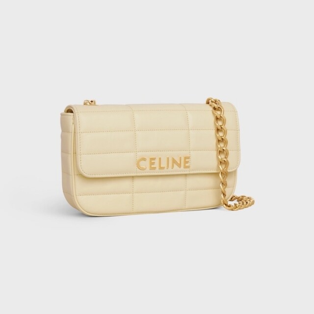 Celine Matelassé Monochrome Bag 奶油黃色手袋