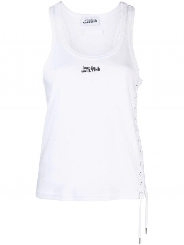 名牌 Logo 白背心推薦：Jean Paul Gaultier 背心 $1,700