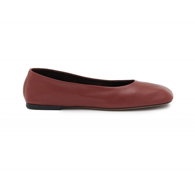 THE ROW Flat Square Leather Ballet Flats THE ROW Flat Square Leather Ballet Flats