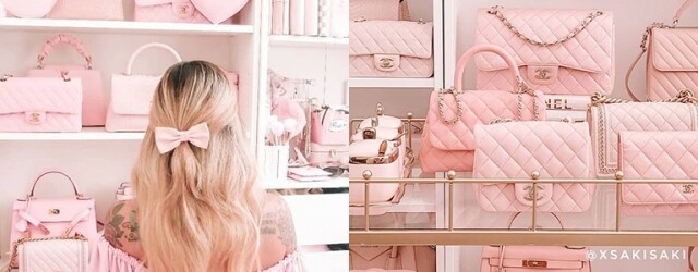 真正的粉紅色世界！美國 KOL 收藏數十個粉紅色手袋，集齊 Chanel、Hermes 等品牌！