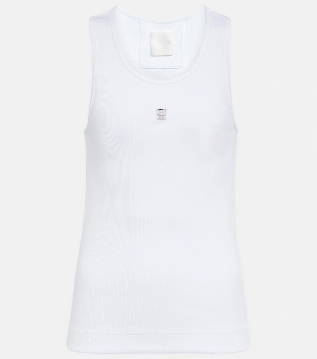名牌白色背心推薦｜名牌 Logo 白背心推薦：Givenchy Tank Top $3,990