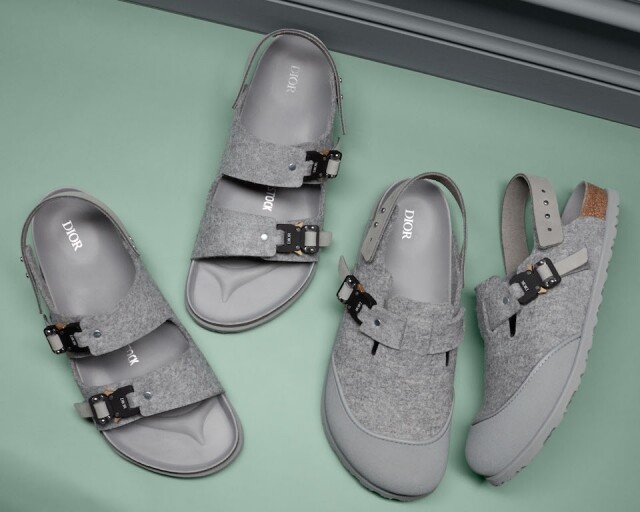 新季聯乘中同樣將 Birkenstock 的經典 Milano Sandals 作出變奏，為時裝迷提供多一個選擇