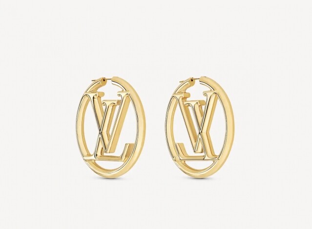 Louis Vuitton LOUISE HOOP 金屬耳環圈 $5,650