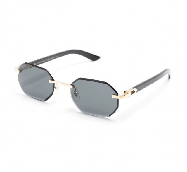 Cartier Eyewear geometric rimless sunglasses Cartier Eyewear geometric rimless sunglasses