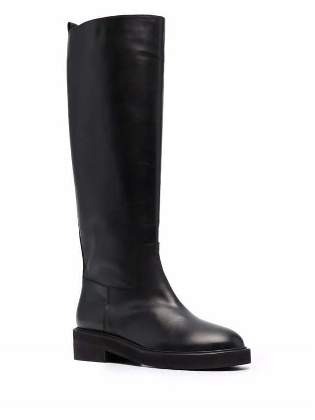 Via Roma 15 round-toe leather boots
