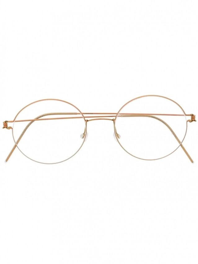 方臉型眼鏡推薦：Lindberg 金屬圓形眼鏡 $4,393