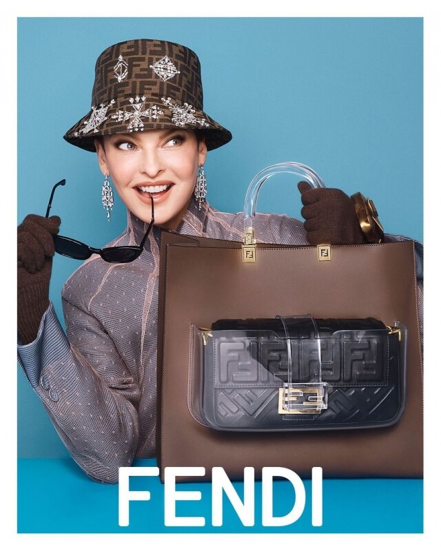 Linda Evangelista 發布一張由她演繹的 Fendi 廣告相，