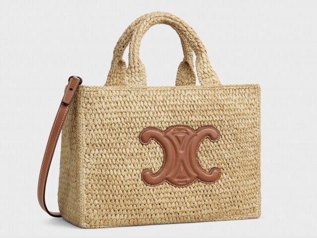 名牌 Tote Bag 推介：Celine Large Cabas Thais in Raffia Jacquard Triomphe & Calfskin $15,000