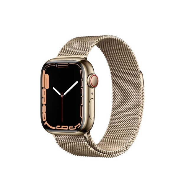 Apple Watch Series 7 金色不鏽鋼錶殼鋼織手環手錶 $5,899 Apple Watch Series 7 金色不鏽鋼錶殼鋼織手環手錶 $5,899