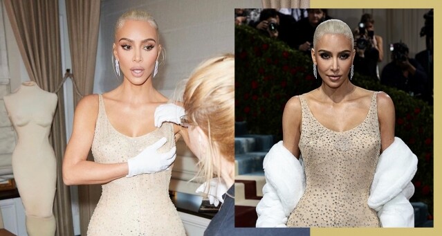 Kim Kardashian 撐壞瑪麗蓮夢露的天價晚裝？到底是 Kim 還是博物館的責任？