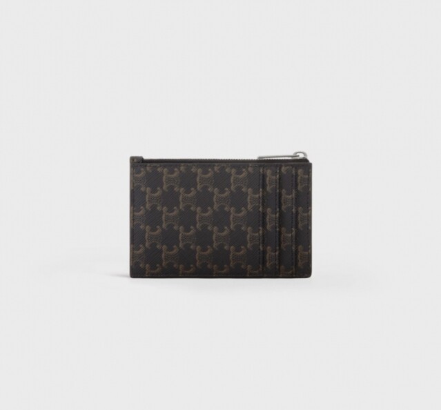 名牌 Card holder 推薦：Celine Logo 拉鏈卡片套