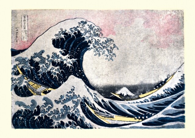 浮世繪代表圖案海浪