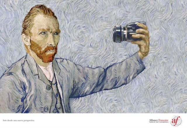法國文化協會利用梵高影 selfie 來代替 self-portrait 帶出新思維的重要性。 法國文化協會利用梵高影 selfie 來代替 self-portrait 帶出新思維的重要性。
