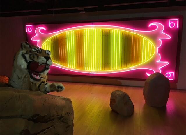 Installation view of 《The Tiger Returns to the Mountain》at chi art space, Central, Hong Kong