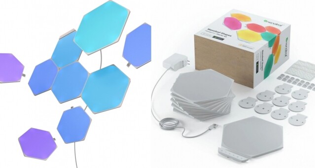 Nanoleaf 智能照明燈板可以根據自己家居的風格,拼貼成喜歡的圖案。 Nanoleaf 智能照明燈板可以根據自己家居的風格,拼貼成喜歡的圖案。