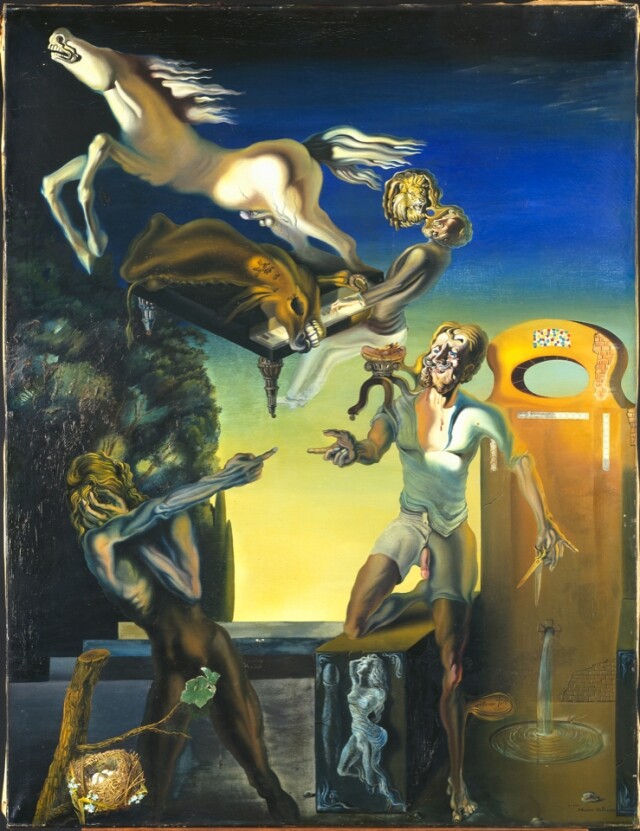 以超現實主義聞名的 Salvador Dalí，畫作以令人觸目驚心、與夢相關的超現實畫面而聞名。