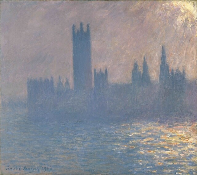 Houses of Parliament, sunlight effect Claude Monet（1840-1926）Houses of Parliament, Sunlight Effect