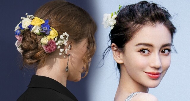 女星都愛仙氣花卉髮型！不同的盤髮令女漢子都心動