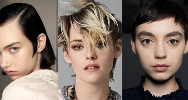 Dior 、 Prada 、 Chanel 的模待他兒，展示春夏個性短髮大行其道