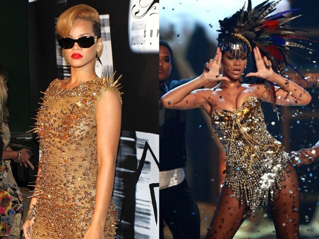 Rihanna 多次穿上 The Blonds 服飾出席公開場合。
