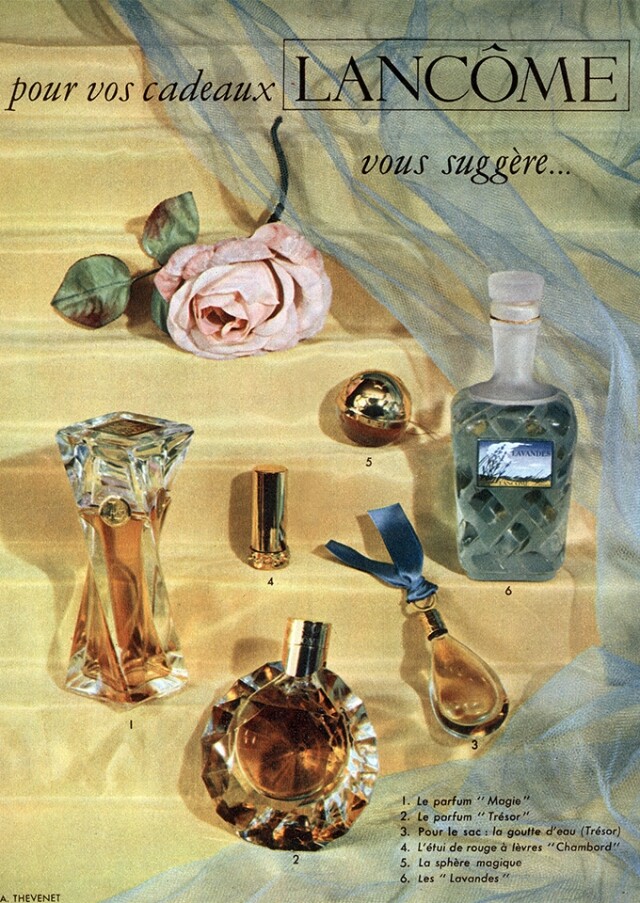 Lancôme 早年推出的經典香水及唇膏如 Magie 香水、 Tresor 香水、 Chambord 唇膏等。