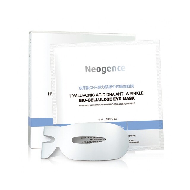Neogence Hyaluronic Acid DNA Anti-Wrinkle Bio-Cellulose Eye Mask $240 除皺玻尿酸囊球、玻尿酸及天然海藻醣成份，有助補水、撫紋、潤澤肌膚。