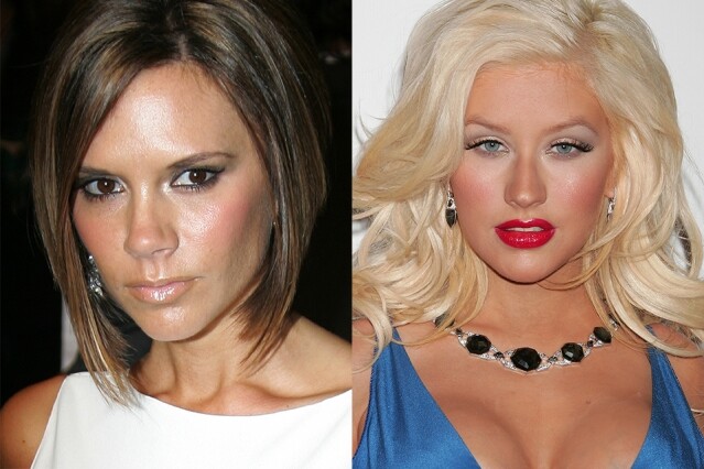 碧咸嫂 Victoria Beckham 和實力唱將 Christina Aguilera 這個妝容愈化愈老，失敗的關鍵就在她們的胭脂。