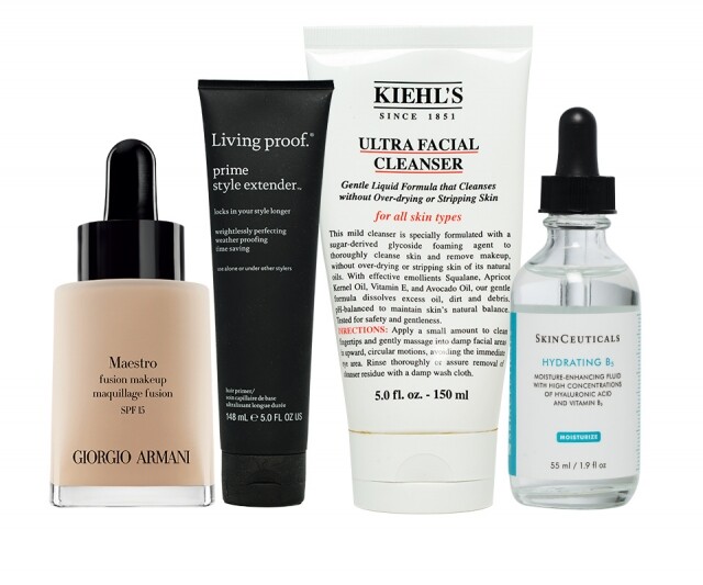 GIORGIO ARMANI Maestro Fusion Makeup SPF15 KIEHL'S Ultra Facial Cleanser living proof Prime Style Extender SKINCEUTICALS Hydrating B5