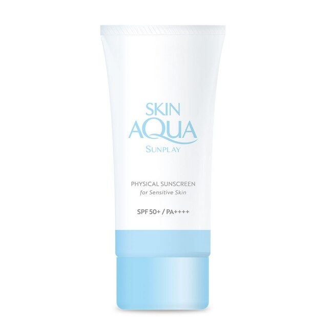 物理防曬推薦：Sunplay 曼秀雷敦 Skin Aqua Physical Sunscreen Tone Up 純物理防曬調色霜 SPF50+/PA++++ 