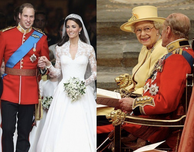 他們的孫兒威廉王子結婚，迎娶 Kate Middleton