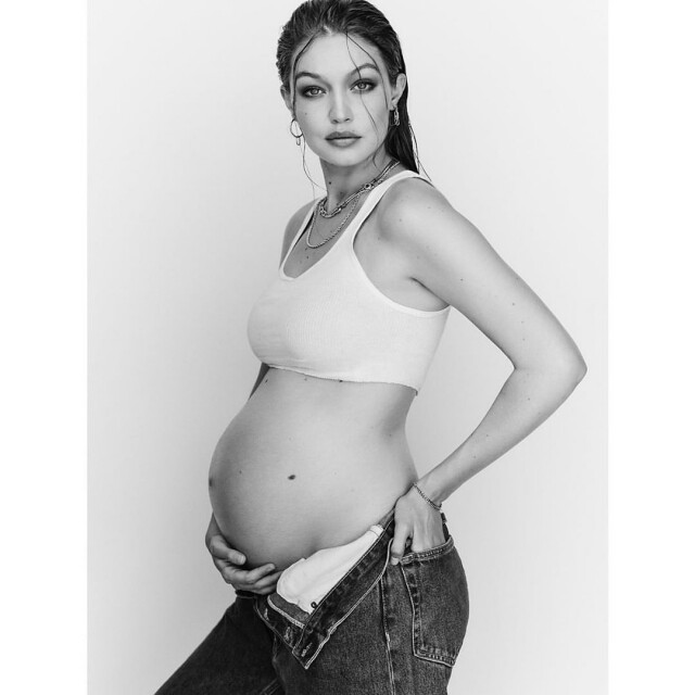 超模 Gigi Hadid 的孕婦照