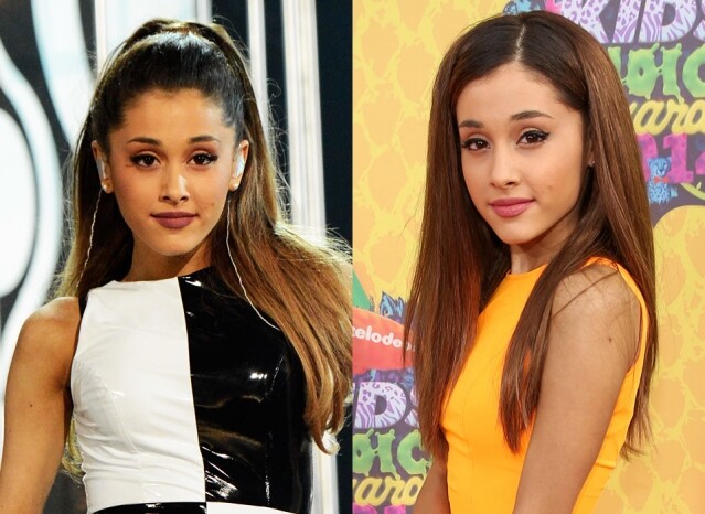 Ariana Grande 真正 all back 的時期就是在 2014 年，當時她的髮型從正面看跟現在的髮型已經很相似，唯一不同的是，當然她綁的其實是公主頭，而現在是一整條馬尾。All back 後，臉部有拉提效果，輪廓也顯得更緊緻。