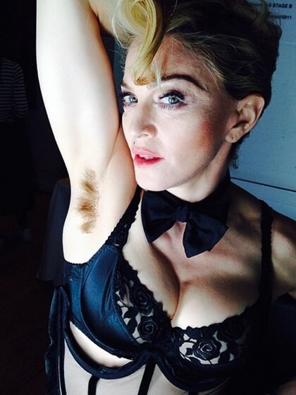 Madonna Madonna 一向敢作敢為，露體毛？Not a big deal !