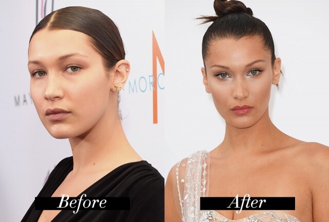 Bella Hadid 眉毛前後不同 Bella Hadid 眉毛前後不同