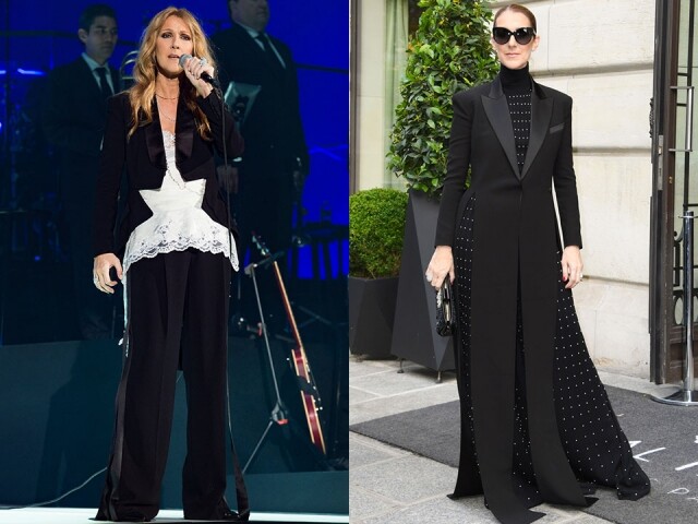 剪裁合身的西裝褸 不論是甚麼職業，甚麼年齡，一年剪裁合身的西裝褸都可以助你應付任何場合，Celine Dion 以黑色西裝褸配襯不同時尚單品，但都是以黑白兩色為主，減低出錯機會，而 Celine Dion 更著重西裝褸的剪裁，Givenchy 的黑色星型剪裁，突出腰線，有顯瘦效果，而 Balmain 的長身黑色西裝褸，則高貴隆重，絕不失禮。