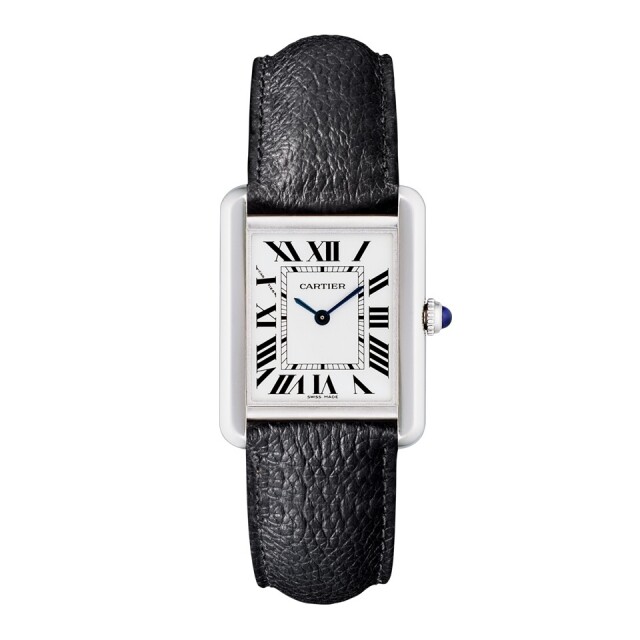 Cartier Tank Solo 系列手錶，備有皮帶及鋼帶款式。