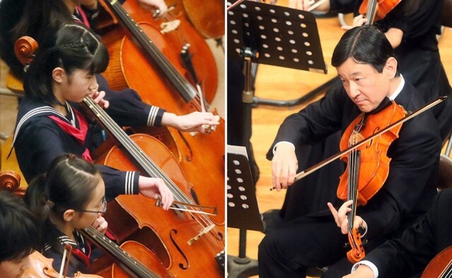 愛子公主在學校管弦樂團內擔任大提琴手