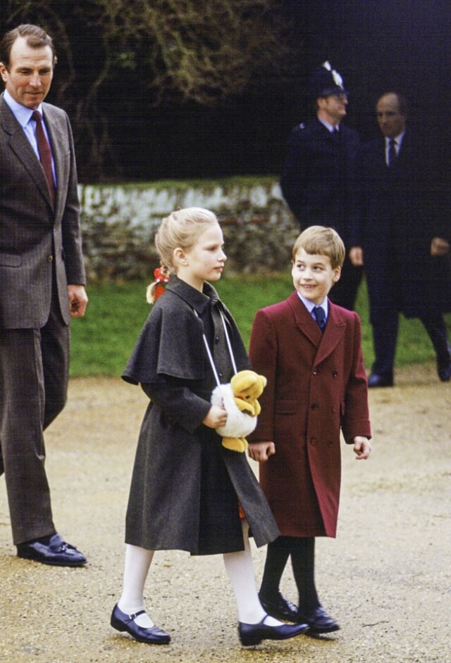 哈里王子與他的表弟扎拉菲利普斯，在聖誕節那天到教堂。