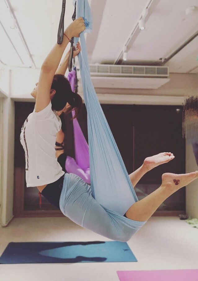 林心如愛空中瑜伽 林心如愛空中瑜伽