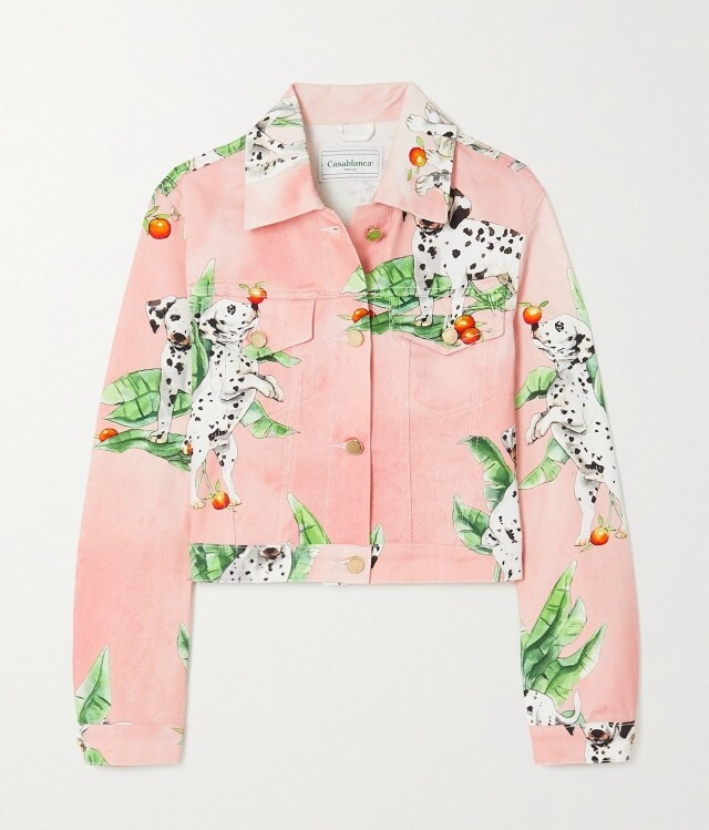 Printed 牛仔外套