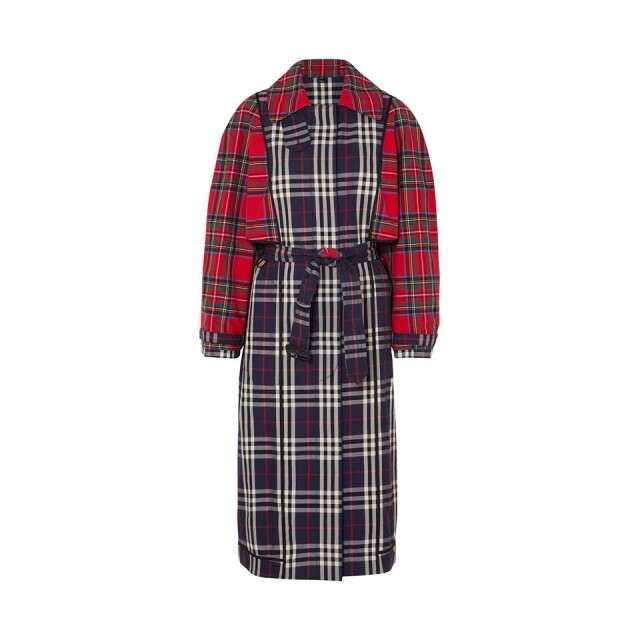 Burberry Patchwork checked cotton trench coat