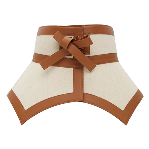 Loewe 黄褐色 Obi 帆布腰封