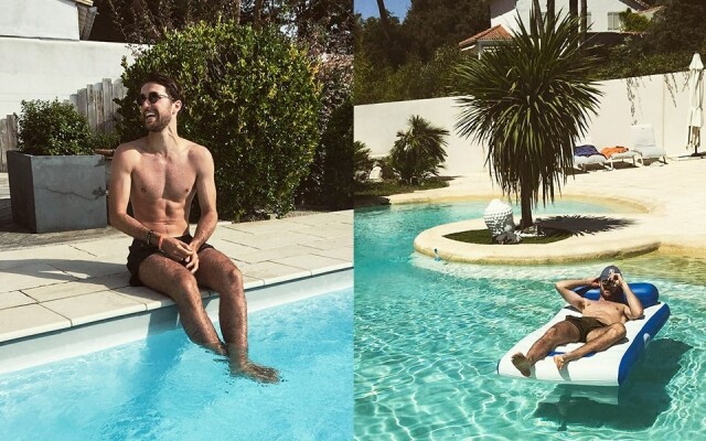平日 Alexandre Sido 除了劍擊運動外，都愛游泳享愛陽光。