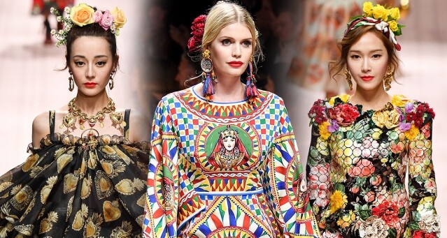 戴妃最美姪女 Kitty Spencer 再登 2019 春夏 Dolce & Gabbana 時裝騷，同場還有迪麗熱巴和鄭秀妍