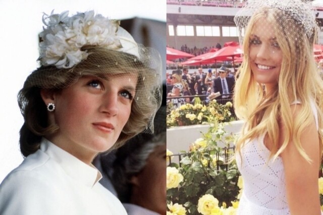 Princess Diana 跟 Kitty Spencer 一樣愛用帽紗