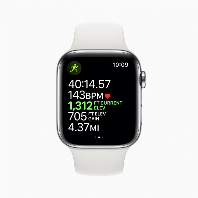 Apple Watch Series 5 配備全新指南針 app，watchOS 6 更支援顯示「現時高度」功能。