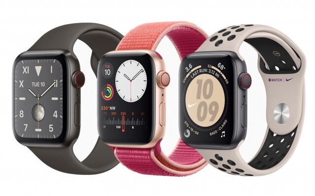 Apple Watch S5 錶帶不同款式。